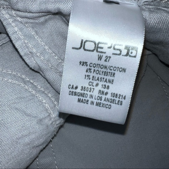 Joe's Jeans Women 27 Skinny Ankle Gray Alloy Distressed Denim Raw Hem Stretch C - Picture 7 of 8